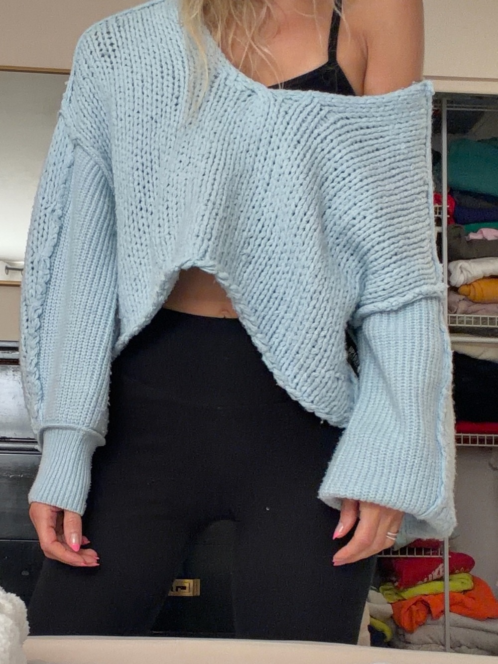 Altar'd State Cropped Knit Sweater